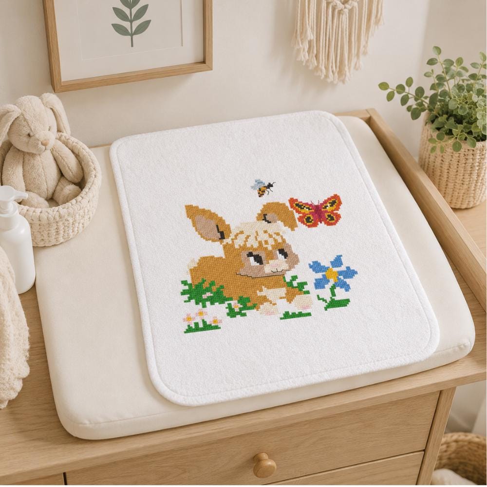 Baby Bunny Cross Stitch Pattern PDF digital pattern preview