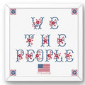 We the People Cross Stitch Pattern PDF finished cross stitch design