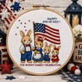 America 250 Bunny Cross Stitch Pattern PDF finished cross stitch design