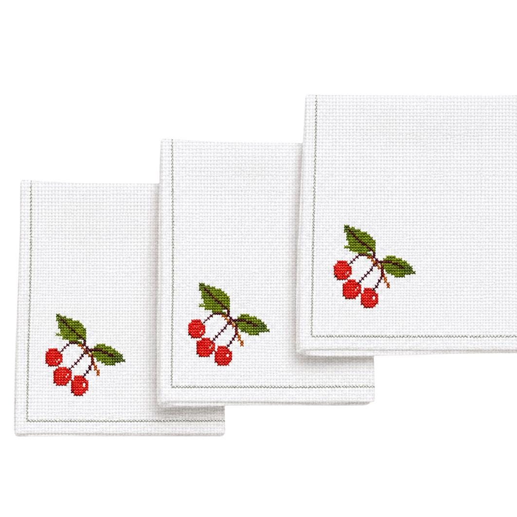 Cherry Jam Jar Cover Cross Stitch Pattern PDF digital pattern preview