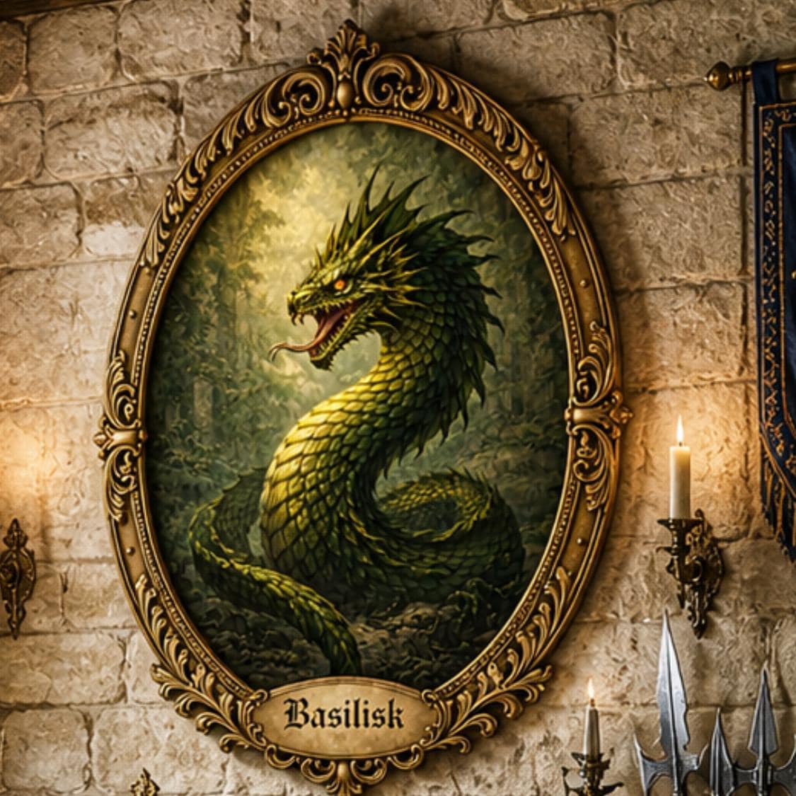 Basilisk Cross Stitch Pattern PDF digital pattern preview