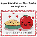 Apple to My Pie Cross Stitch Pattern PDF finished cross stitch design