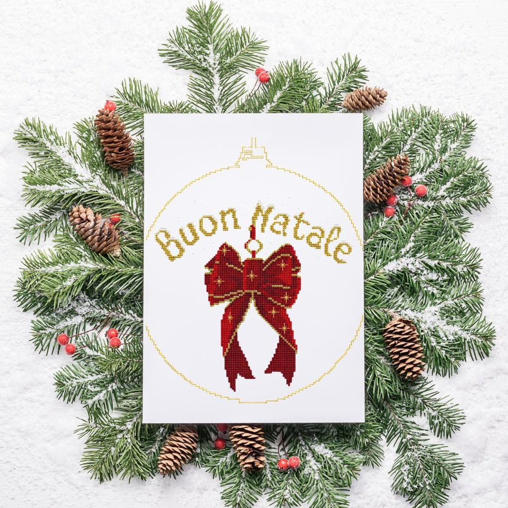 Buon Natale Cross Stitch Pattern PDF digital pattern preview