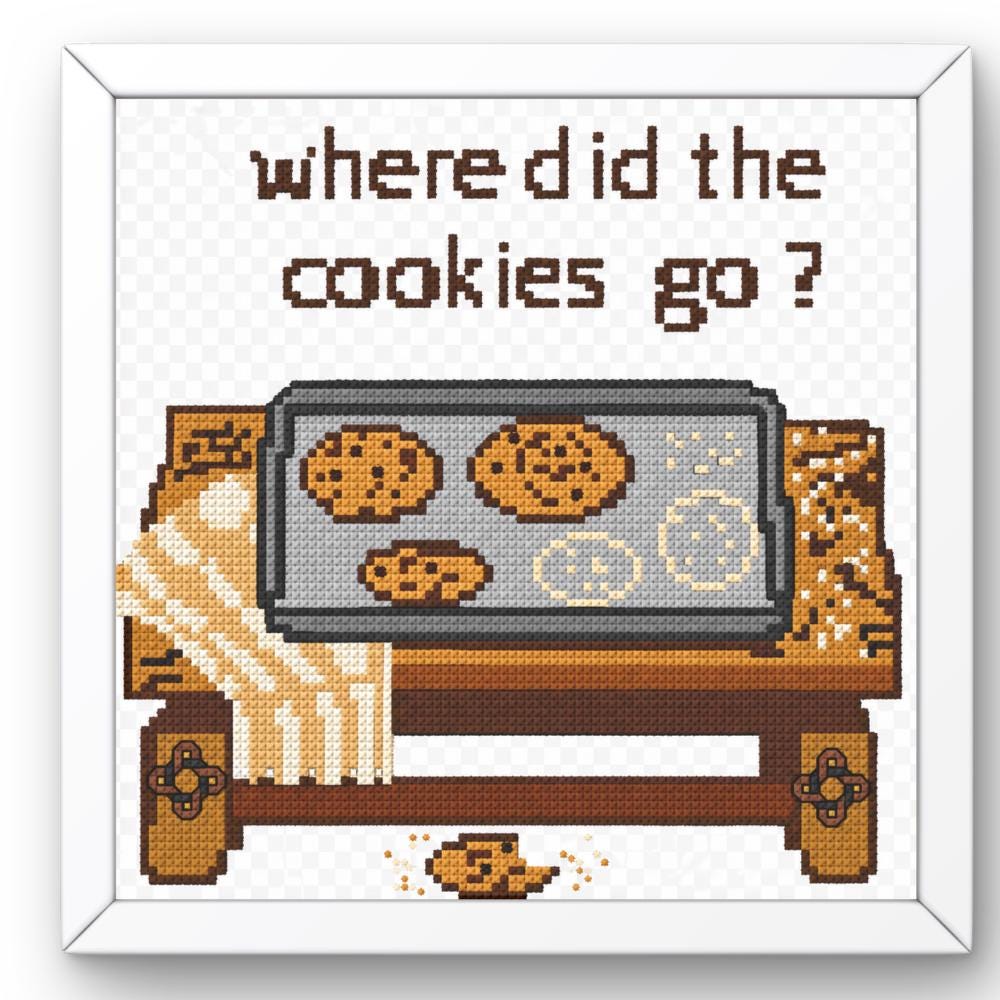 Bunny Cookies Cross Stitch Pattern PDF finished cross stitch design
