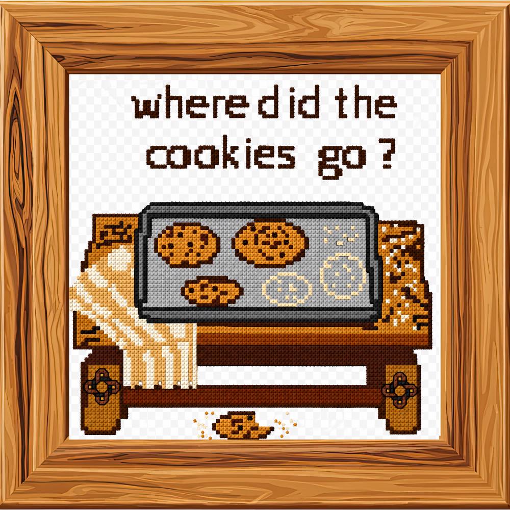 Bunny Cookies Cross Stitch Pattern PDF digital pattern preview