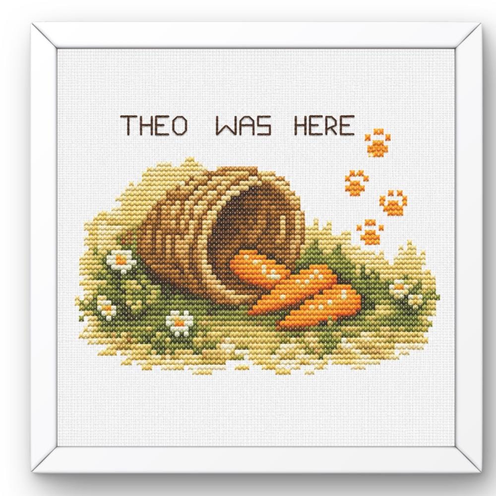 Bunny Paws Cross Stitch Pattern PDF digital pattern preview