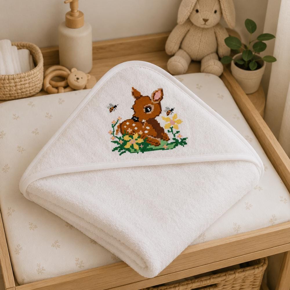 Baby Deer Cross Stitch Pattern PDF digital pattern preview