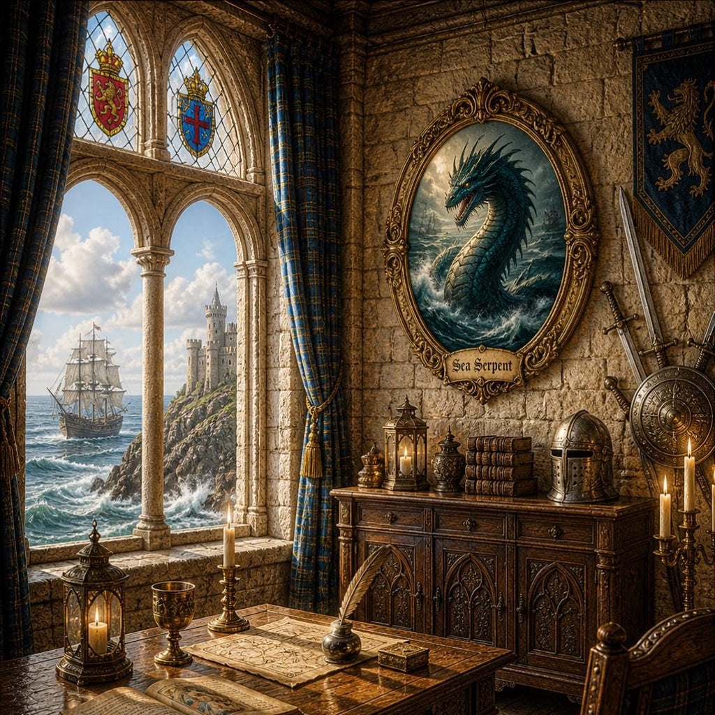 Sea Serpent Cross Stitch Pattern PDF digital pattern preview
