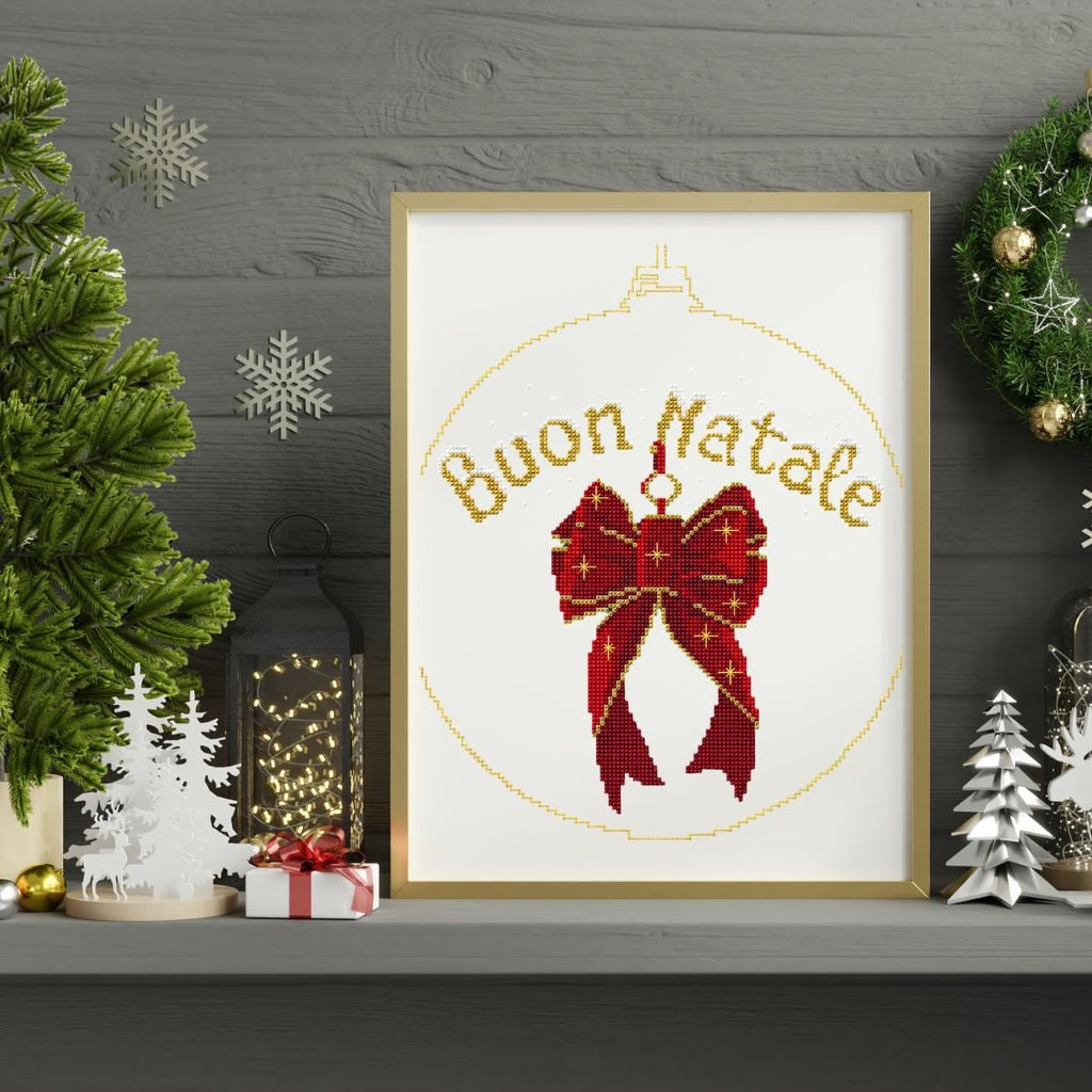 Buon Natale Cross Stitch Pattern PDF digital pattern preview