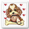 Cute Puppy Cross Stitch Pattern PDF finished cross stitch design