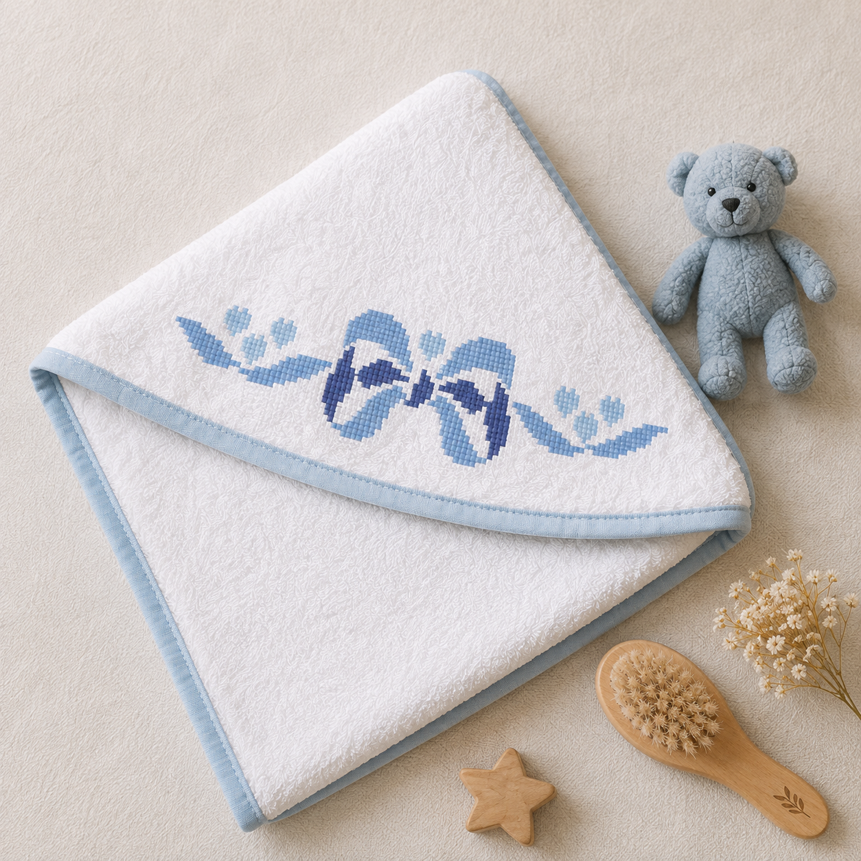 Baby Cross Stitch Border Bundle, 4 Nursery Patterns, Crib Sheet, Blanket, Bib, Onesie & Baby Linen Embroidery PDF