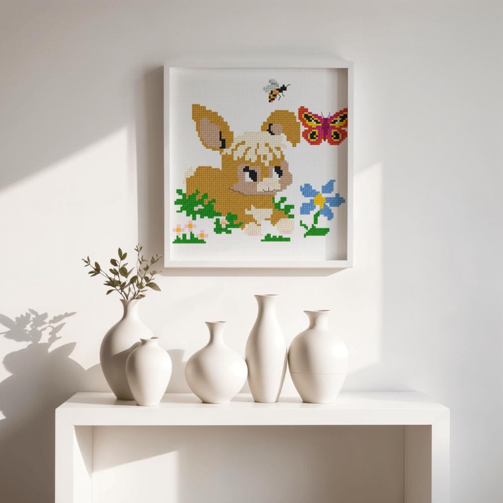 Baby Bunny Cross Stitch Pattern PDF digital pattern preview