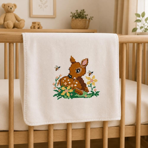 Baby Deer Cross Stitch Pattern PDF finished cross stitch design