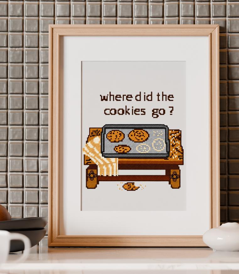 Bunny Cookies Cross Stitch Pattern PDF digital pattern preview