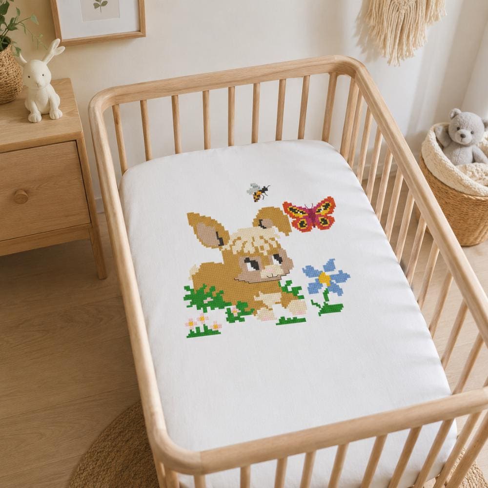 Baby Bunny Cross Stitch Pattern PDF digital pattern preview