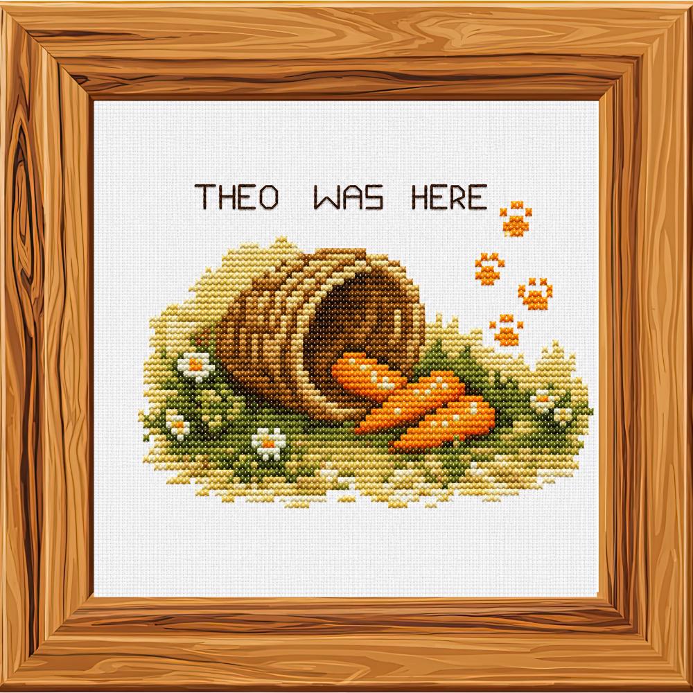 Bunny Paws Cross Stitch Pattern PDF digital pattern preview