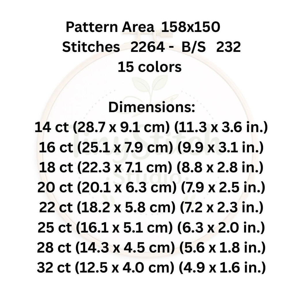 Mistletoe Christmas Cross Stitch Pattern PDF digital pattern preview