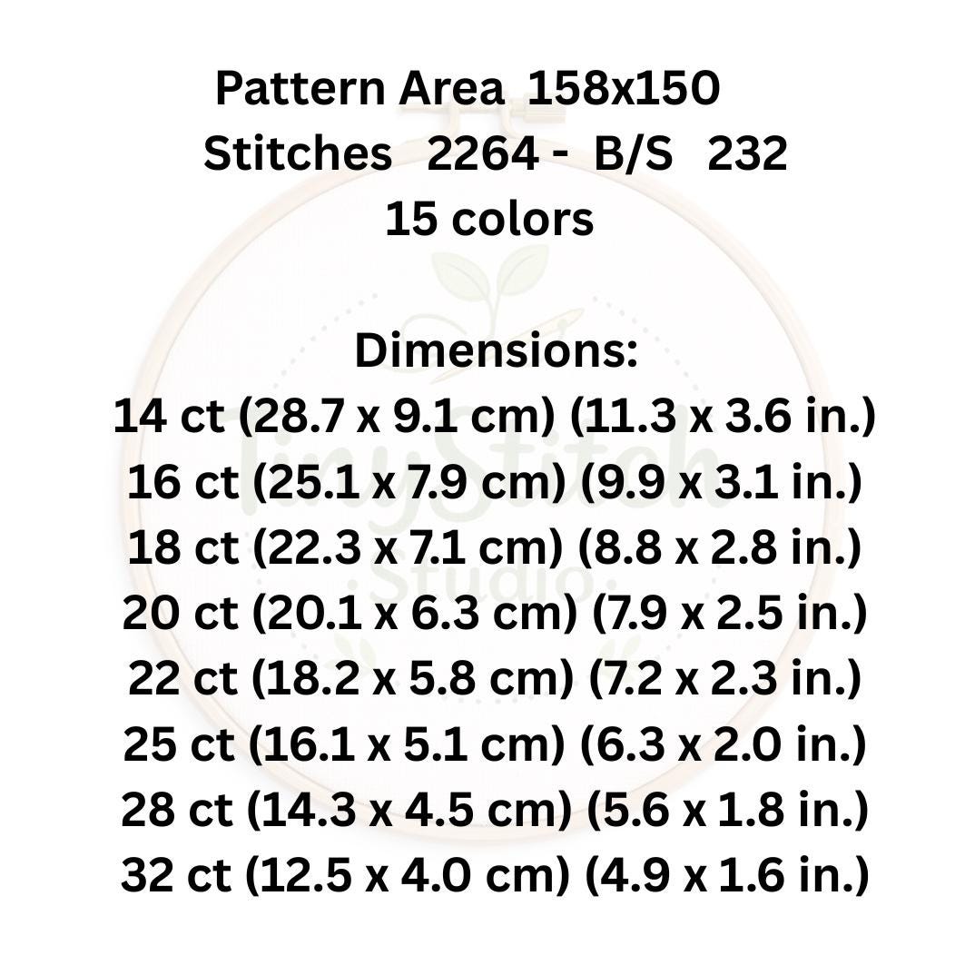 Mistletoe Christmas Cross Stitch Pattern PDF digital pattern preview