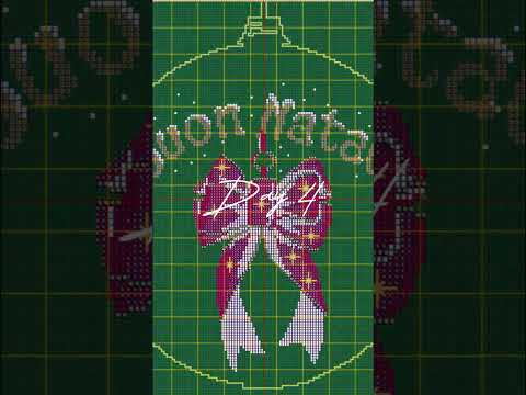 Buon Natale cross stitch pattern , Italian Christmas greeting, Holiday Decor, Counted Embroidery Design, Instant Download